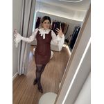 Vestido Couro Valentina Bordo 