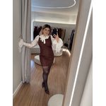 Vestido Couro Valentina Bordo 