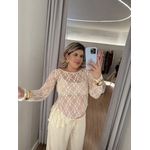 Blusa Renda Mariana Amarelo Manteiga