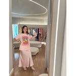 Saia Cetim Amélia Rosa
