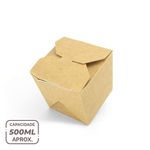 EMBALAGEM BOX ANTIVAZAMENTO YAKISOBA COMIDA JAPONESA 500ML KRAFT - 50 UNIDADES