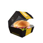 EMBALAGEM HAMBURGUER TRADICIONAL BLACK YELLOW - 50 UNIDADES