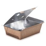 MARMITA SELADA TAMPA CONJUGADA LAMINAÇÃO PRATA KRAFT GOURMET 1600ML - 50 UNIDADES