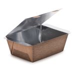 MARMITA SELADA TAMPA CONJUGADA LAMINAÇÃO PRATA KRAFT GOURMET 900ML - 100 UNIDADES