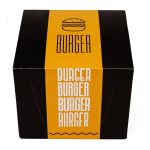 CAIXA LANCHE HAMBURGUER EXTRA GRANDE BLACK YELLOW- 50 UNIDADES