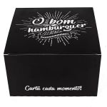 CAIXA LANCHE HAMBURGUER GRANDE BLACK GOURMET - 50 UNIDADES 