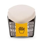 EMBALAGEM PARA BATATA FRITA TRADICIONAL BLACK YELLOW - 50 UNIDADES
