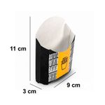 EMBALAGEM PARA BATATA FRITA TRADICIONAL BLACK YELLOW - 50 UNIDADES