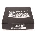 CAIXA PARA FRITURAS DELIVERY PEQUENA BLACK GOURMET - 50 UNIDADES