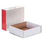 EMBALAGEM CAIXA PARA SALGADOS PEQUENA RED GOURMET - 10 UNIDADES