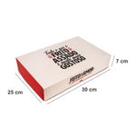 EMBALAGEM CAIXA PARA SALGADOS MEDIA RED GOURMET - 10 UNIDADES