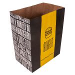 SACO KRAFT DELIVERY BLACK YELLOW TAMANHO M - 50 UNIDADES