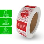 ETIQUETA LACRE DE SEGURANÇA DELIVERY VERMELHA - ROLO 500 UNIDADES