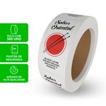 ETIQUETA LACRE DE SEGURANÇA SABOR ORIENTAL BRANCA - ROLO 500 UNIDADES