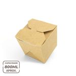 EMBALAGEM BOX ANTIVAZAMENTO YAKISOBA COMIDA JAPONESA 800ML KRAFT- 50 UNIDADES