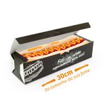 CAIXA HOT DOG DELIVERY 30CM BLACK GOURMET - 50 UNIDADES