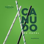 CANUDO DE PAPEL GARRAFA | COR BRANCA - 100 UNIDADES