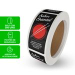 ETIQUETA LACRE DE SEGURANÇA SABOR ORIENTAL PRETA - ROLO 500 UNIDADES