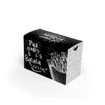 CAIXA PARA BATATA FRITA DELIVERY BLACK GOURMET - 50 UNIDADES