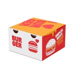 CAIXA LANCHE HAMBURGUER GRANDE FAST FOOD - 50 UNIDADES