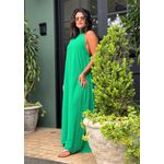 Vestido Midi Frente Única Verde 