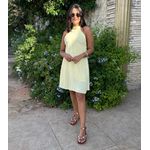 Macaquinho Curto Isa Gola Alta Amarelo 