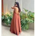 Vestido Midi Frente Única Cacau 