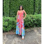  Vestido Lenço Maxi Estampa Floral 
