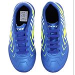 Chuteira Futsal Dray Foorcy Infantil Azul/Limão