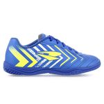 Chuteira Futsal Dray Foorcy Infantil Azul/Limão