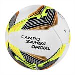 Bola Topper Futebol Campo Samba Oficial PU - Branco+Amarelo