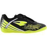 Chuteira Futsal Dray Foorcy Infantil Preto e Verde Limão 