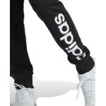 Calça Adidas Moletinho Barra Afunilada Essentials Logo Masculina - Preta