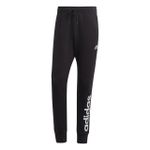 Calça Adidas Moletinho Barra Afunilada Essentials Logo Masculina - Preta
