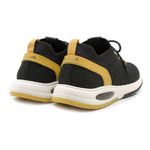 Tenis Ferricelli Casual Knit +Leve Preto e Amarelo