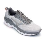 Tênis Mizuno Feminino Wave Way 3 - Cinza Rosa 