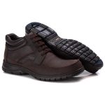 Bota Masculina Anatomic Gel 7976 Mustang Brown Cano Curto