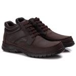 Bota Masculina Anatomic Gel 7976 Mustang Brown Cano Curto