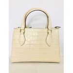 Bolsa Gloss Média Croco OffWhite