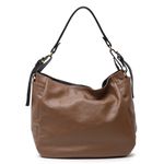 Bolsa Feminina Em Couro Legítimo Grande Com Alça - Caramelo