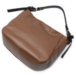 Bolsa Feminina Em Couro Legítimo Grande Com Alça - Caramelo