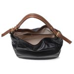 Bolsa Feminina Em Couro Legítimo Grande Com Alça- Preta