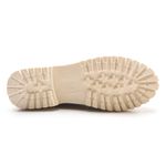 Sapato Mocassim Feminino Luma Couro Legítimo Salto Baixo Off White