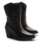 Bota Feminina Texana Noara Em Couro Legitimo Country Preto