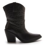 Bota Feminina Texana Noara Em Couro Legitimo Country Preto