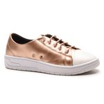 Tênis Feminino Casual Ísis Em Sintético Premium Confortável - Bronze