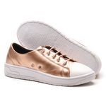 Tênis Feminino Casual Ísis Em Sintético Premium Confortável - Bronze