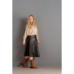 Bota Feminina Texana Country Em Couro Legitimo Cano Alto - Caramelo