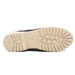 Sapato Mocassim Feminino Oxford Cora Em Couro Legítimo Camurça Marinho