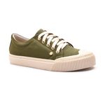 Tênis Feminino Casual Lua Em Lona Confortável - Verde Militar